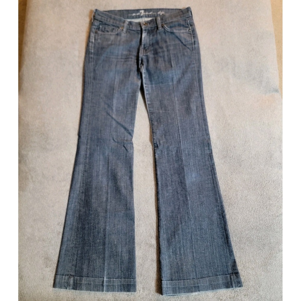 7 For All Mankind Dojo‎ Dark Wash Jeans Pocket Embellishments 27 Y2k Made In USA